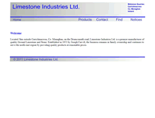 Tablet Screenshot of limestoneindustries.com